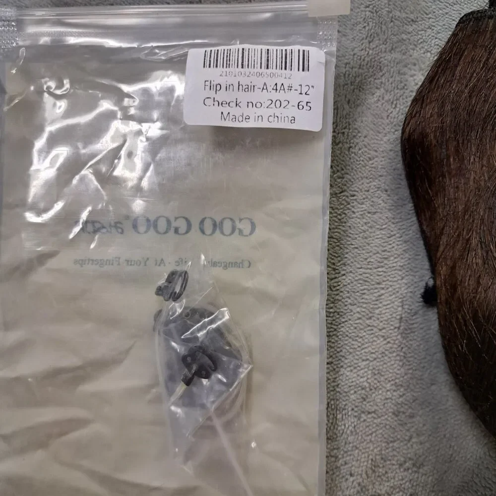 GOO GOO Wire Hair Extensions Human Hair, 4A Chocolate Brown Natural 12